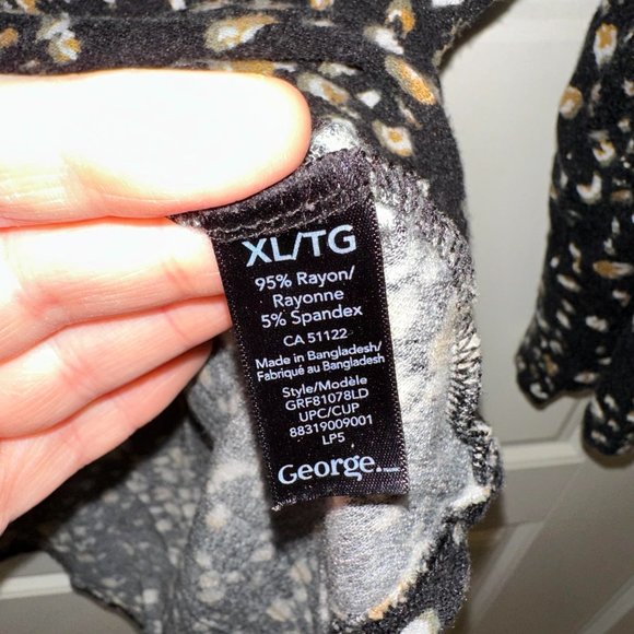 George Animal Print Polka Dot 3/4 Sleeve Top - Picture 5 of 5